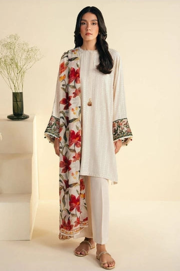 3 piece unstitched embroided lawn